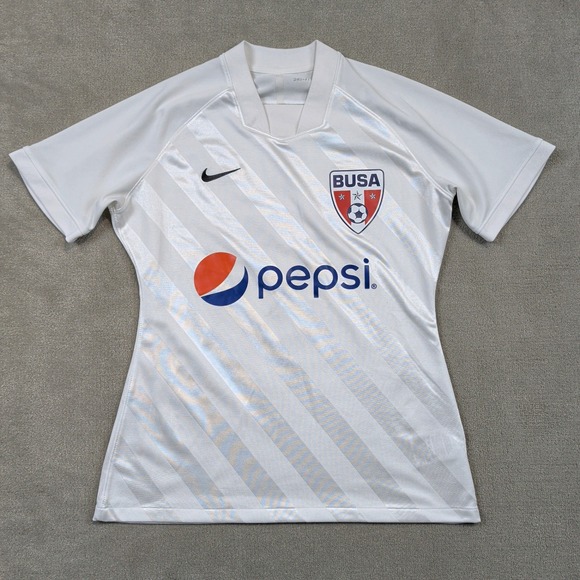 Nike Soccer Jersey Womens Medium White Pepsi BUSA Alabama FC BV6727-100 — photo 2